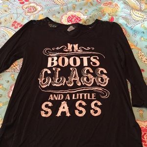 Boots Class and Sass Shirt -1